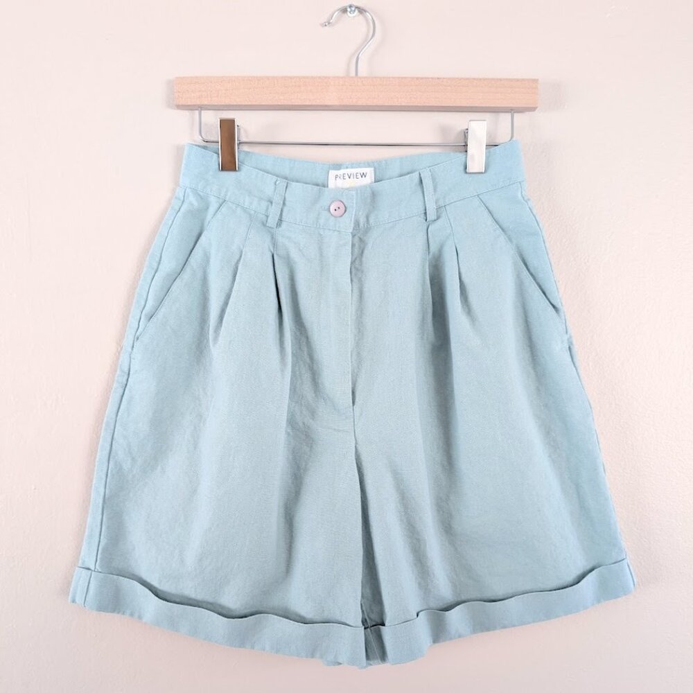 Vintage 90s Tailored Shorts - Pleated Front with Pockets - Size 10 - Mid‎ Rise